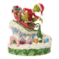 Grinch on Small Sled Figurine
