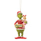 Grinch and Cindy Lou with Sign Ornament