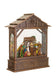 NEW-Brown Led Nativity Snow Globe With Three Wise Men