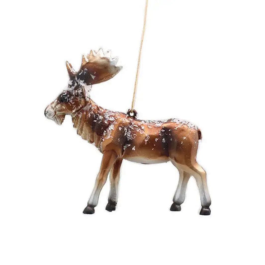 Snowy Moose Ornament