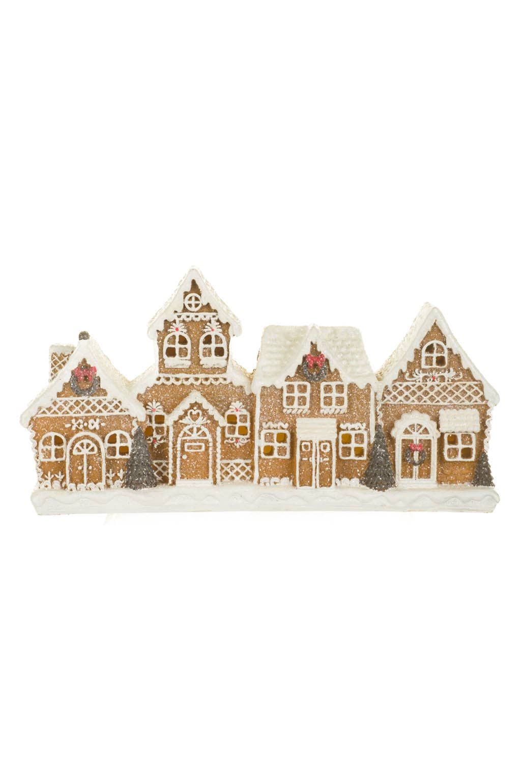 Glittery Led Gingerbread Townscape Display