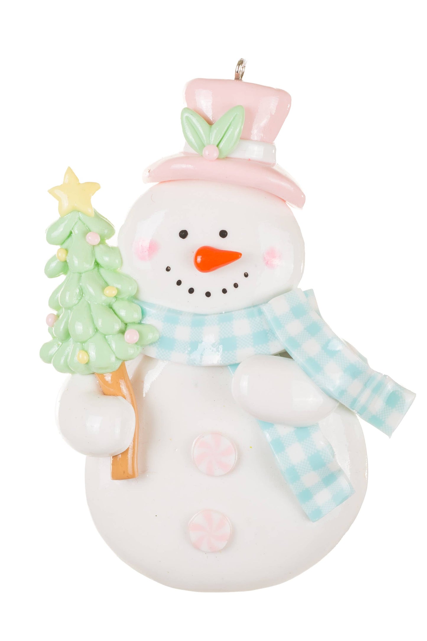 Baby Blue Candyland Snowman Ornament