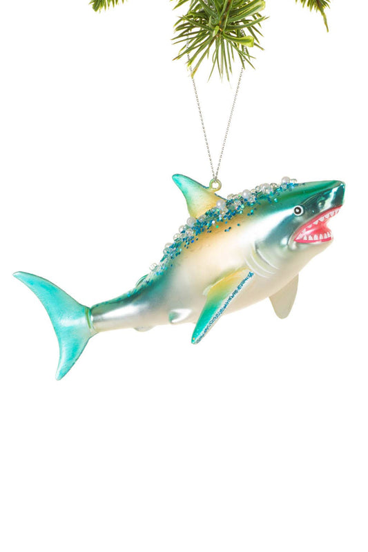 Shark Ornament With Jeweled Back