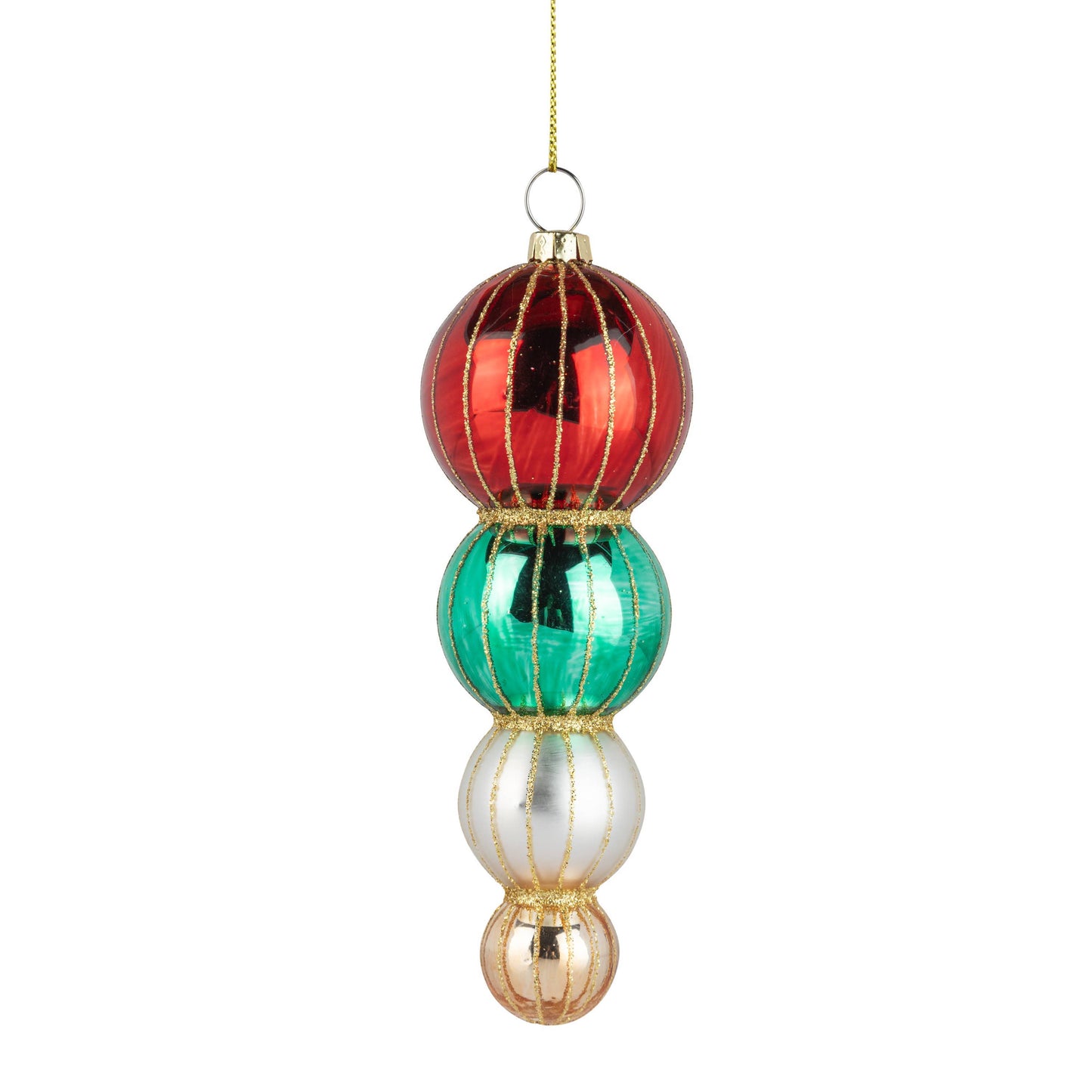 Glass drop ball finial ornament