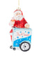 NEW-Red Ice Cream Cart Santa Ornament