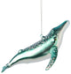 Glass sperm whale ornament.