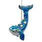 Dazzling Blue Whale Glass Ornament, Glitter and Rhinestones