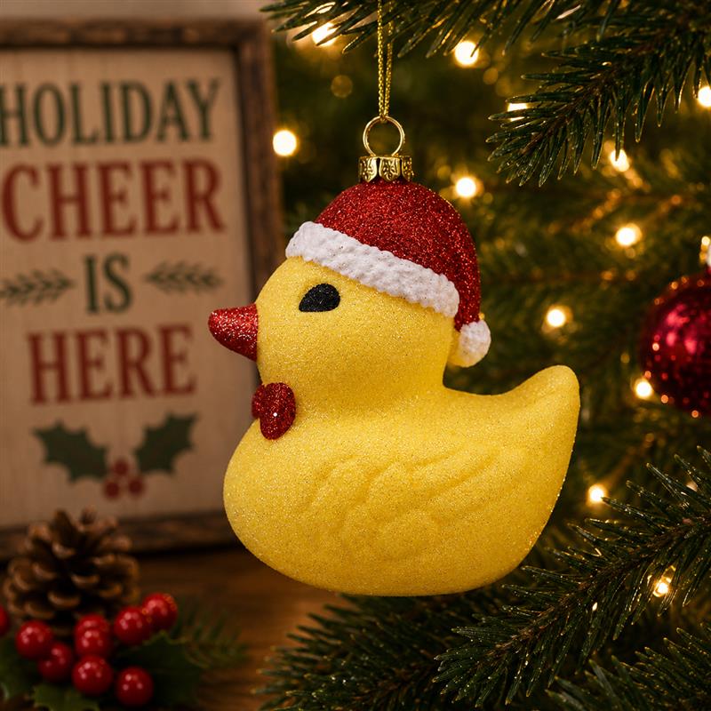 Santa Duck Ornament