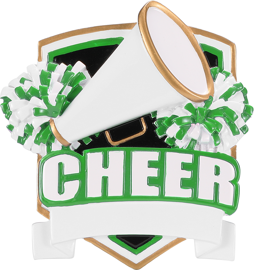 Cheer Shield Personalized Ornament