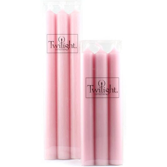 Pink Dinner Candles | 6 Pack: ⅞” Dia x 10” H