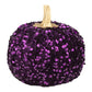 Purple Sequin Pumpkin w/ Painted Gold Stem,6.25in