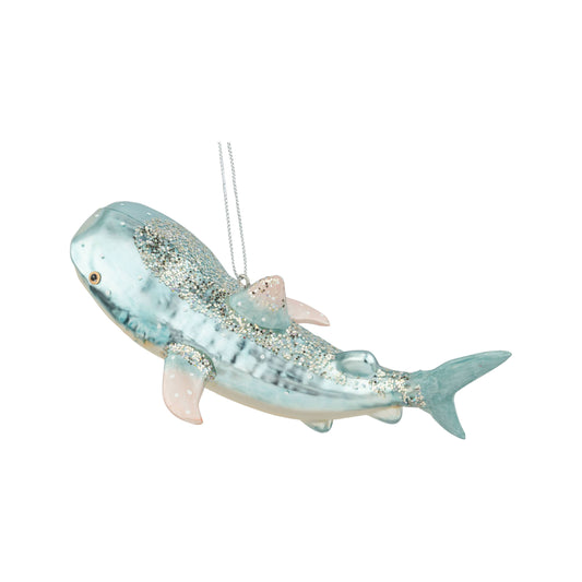 Blown glass nurse shark ornament