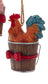 Farm Animals In Bucket Ornaments, 3 Assorted