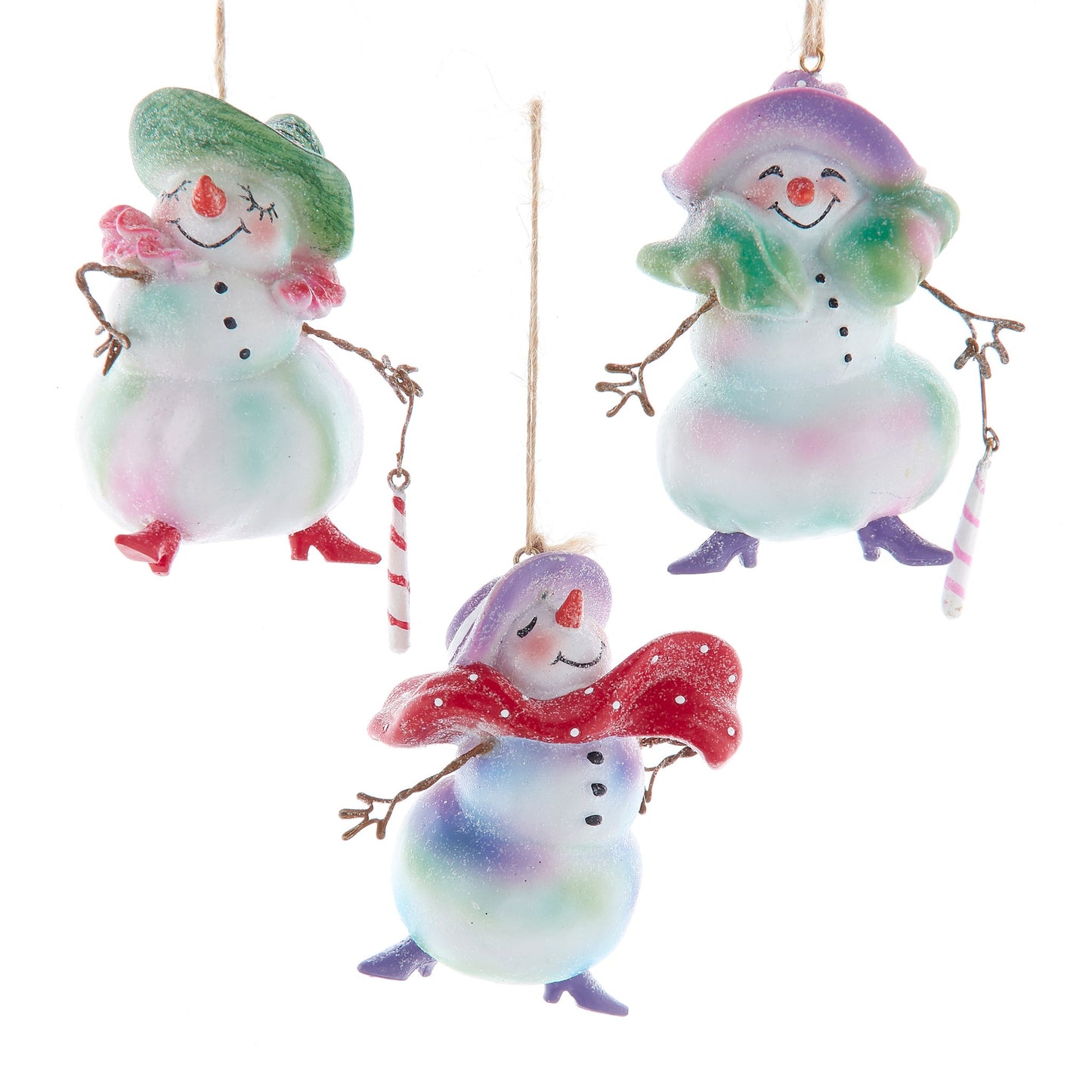Sassy Snow Lady Ornaments, 3 Assorted