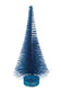 Royal Blue Glittered Pine Needle Decorative Tree 14"