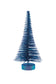 Royal Blue Glittered Pine Needle Decorative Tree 12"