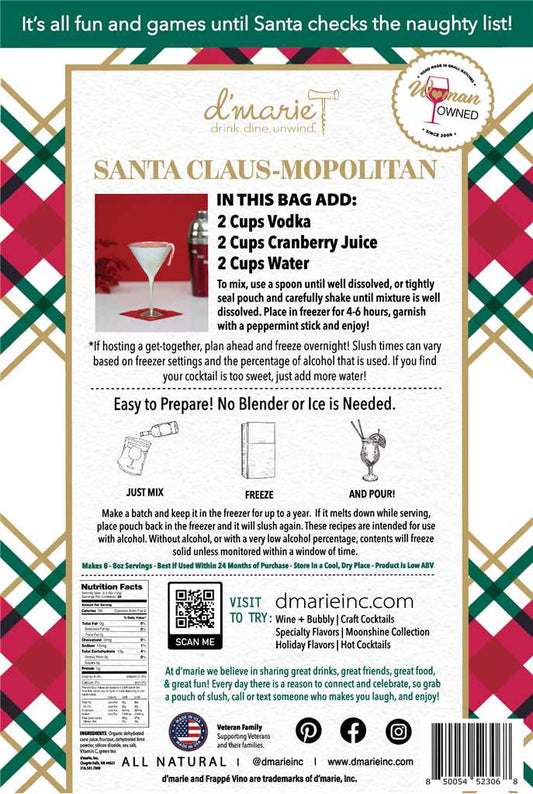 Santa Clause-Mopolitan Mix- Ready-To-Freeze Cocktail