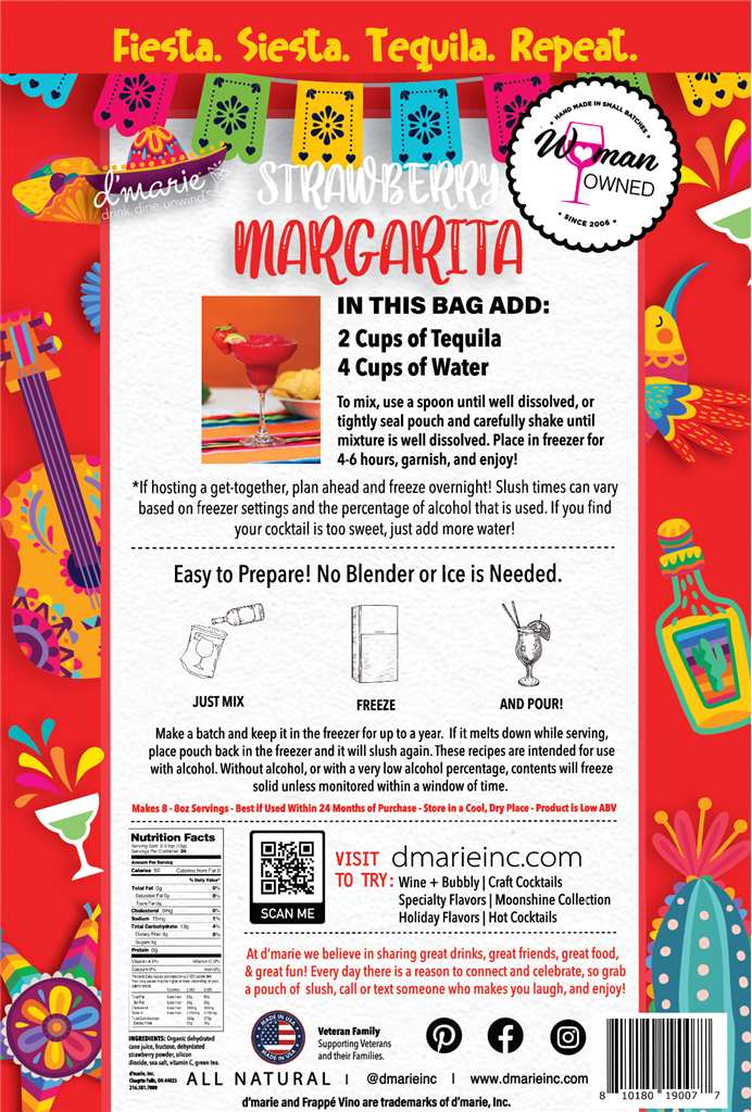 Strawberry Margarita - Ready-To-Freeze Cocktail