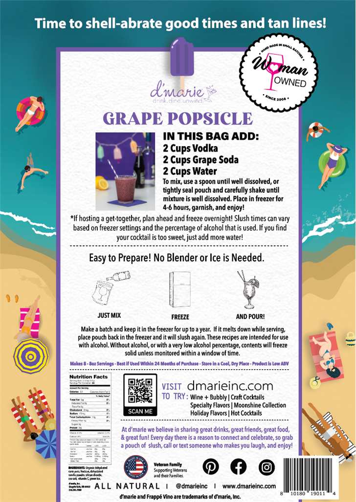 Grape Popsicle Cocktail - Ready-To-Freeze Cocktail