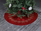 Snowflake Gold Tree Skirt 54″ Red.
