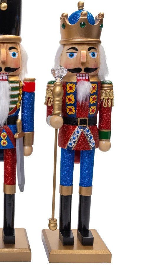 15" Red, Green & Blue Nutcrackers, 3 Assorted   Kurt Adler