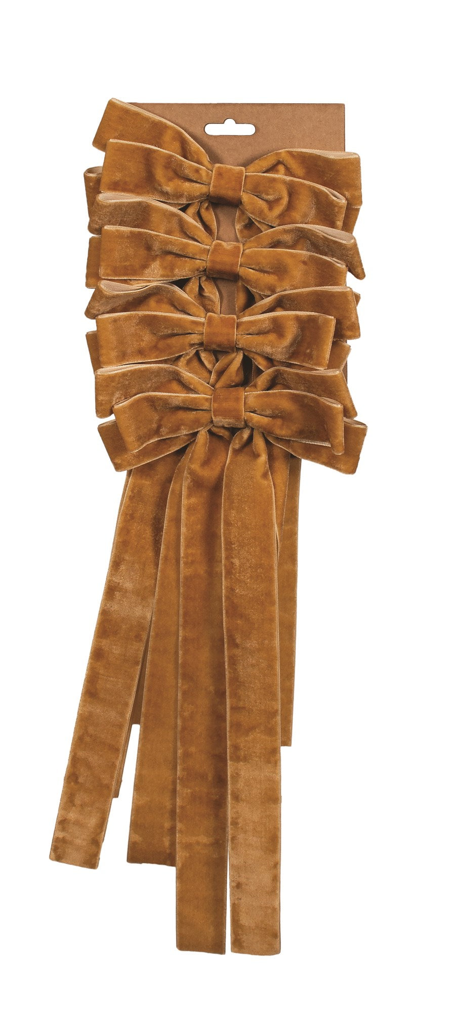 TAN RIBBON BOW(SET4)
