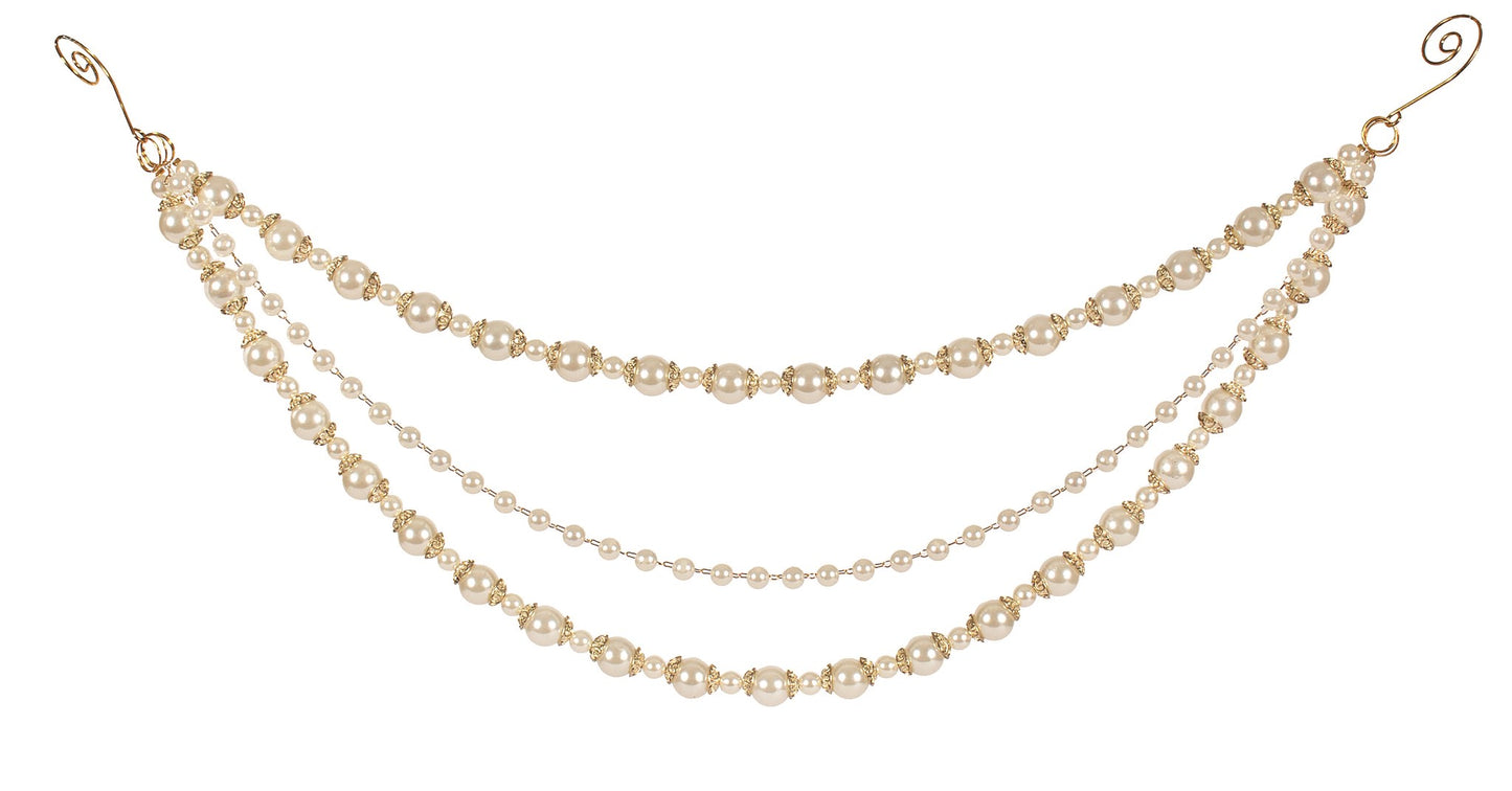 Layered Pearl Garland Swag