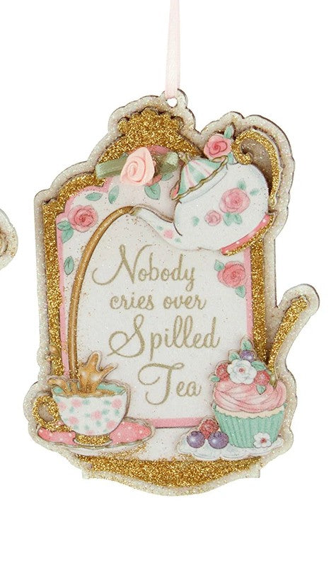 Tea Party Ornaments, 3 Assorted