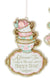 Tea Party Ornaments, 3 Assorted