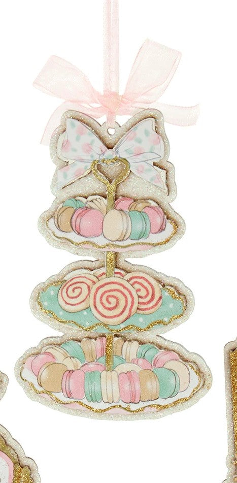 Tea Party Ornaments, 3 Assorted