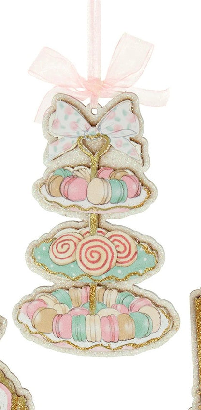 Tea Party Ornaments, 3 Assorted