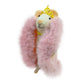 ORNAMENT WOOL MOUSE FUR COAT W/ CROWN 5.5″ PINK/GOLD