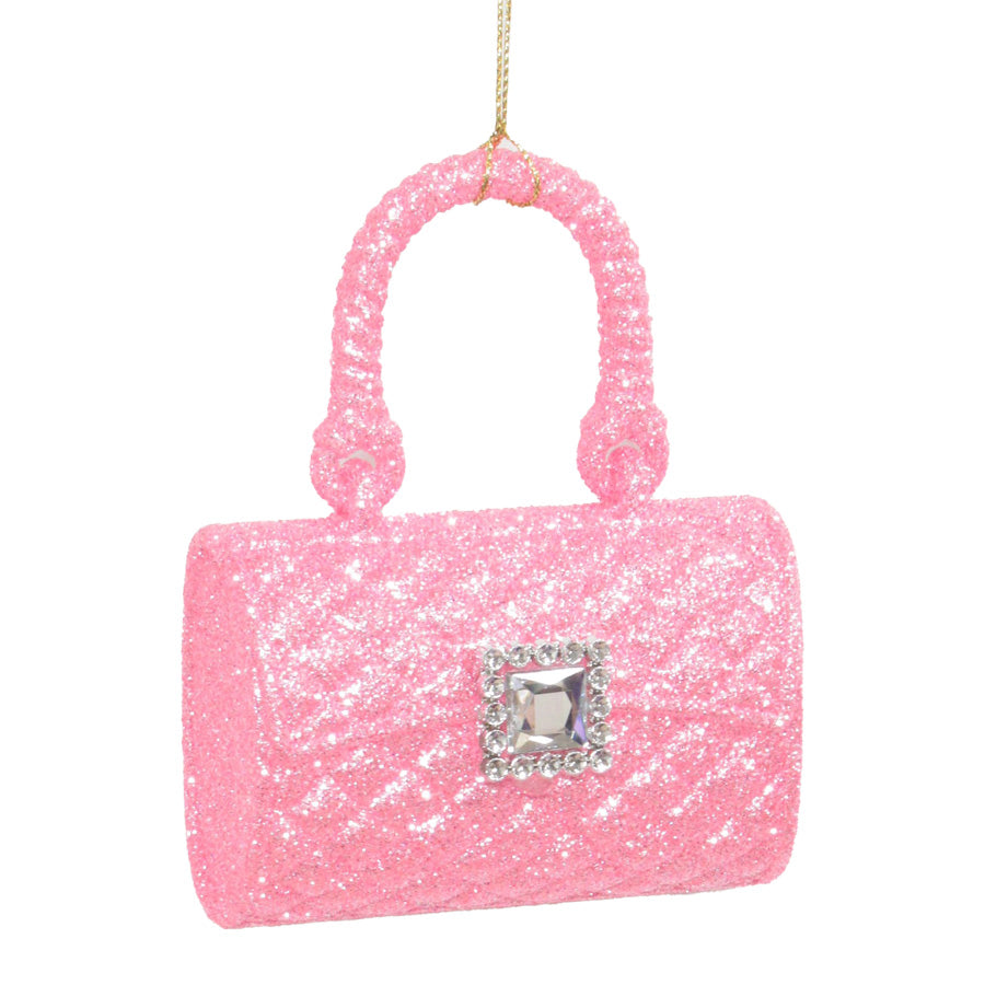 Pink Glitter Purse with Jewel