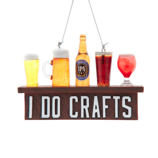 "I Do Crafts" IPA Beer Ornament