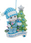 "Baby's 1st Christmas" Snow Kid With Decorated Tree Ornament For Personalization