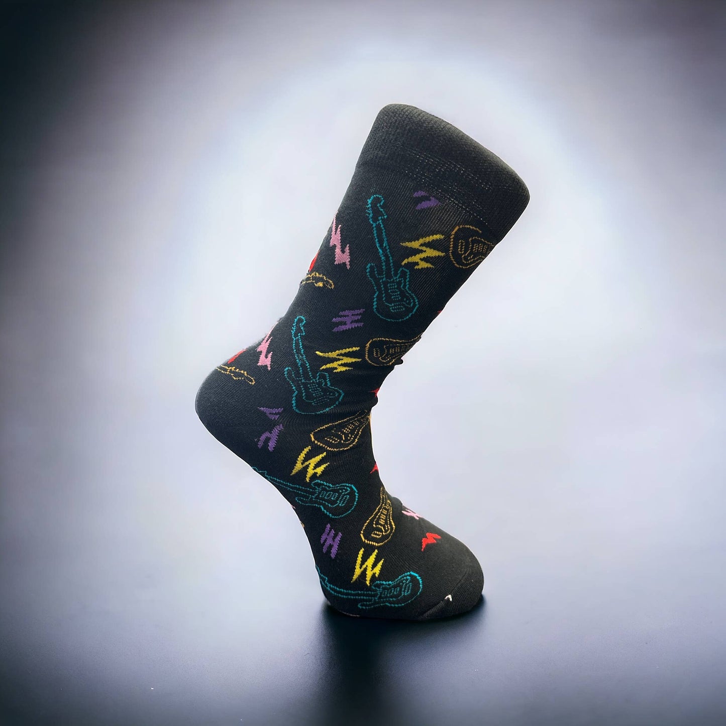 Rock & Roll Musical socks : Brown Guitar