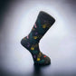 Rock & Roll Musical socks : Brown Guitar