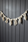 Cream Bow Christmas Decor Garland Velvet Fabric