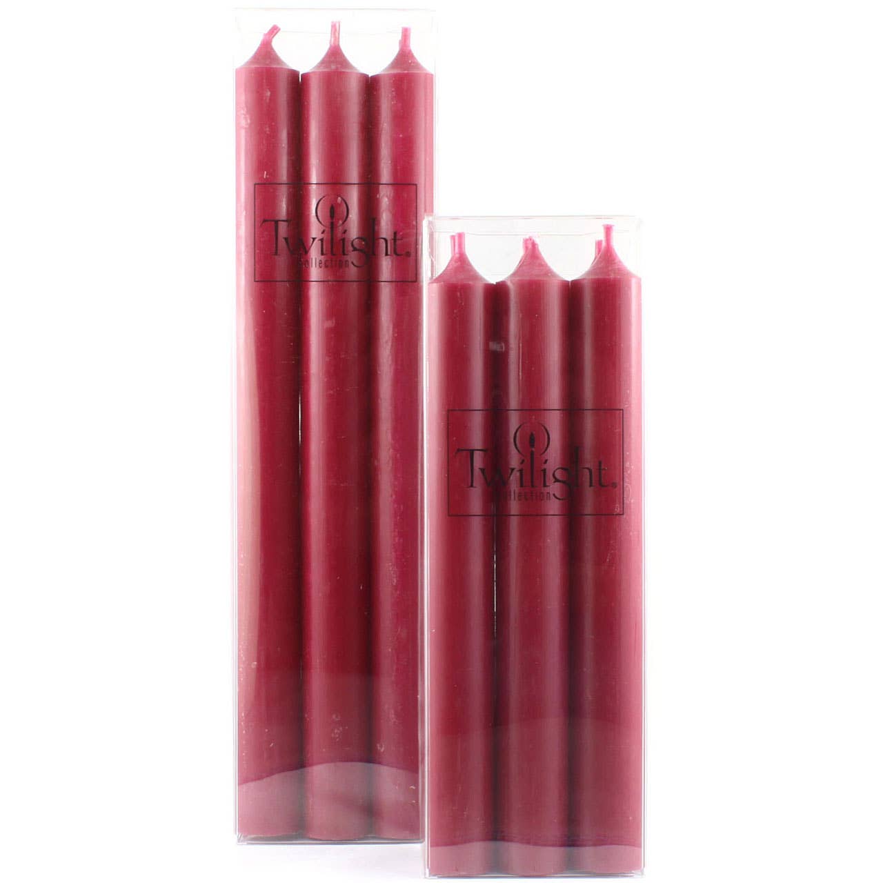 Cranberry Dinner Candles | 6 Pack: ⅞” Dia x 10” H