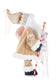 NEW-Cream Gingerbread Santa Figurine W/ Presents