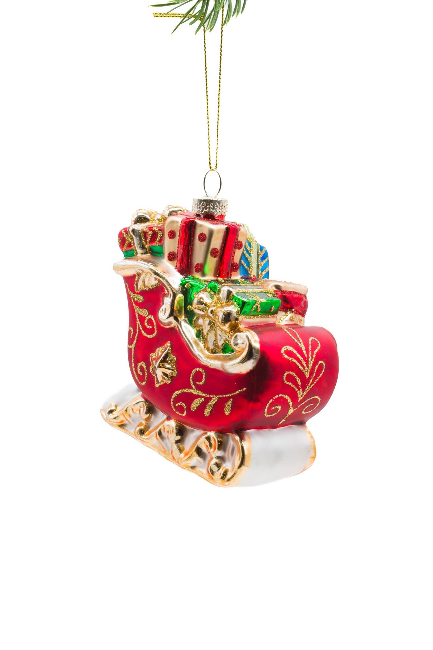 Red Sleigh Ornament