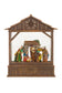 NEW-Brown Led Nativity Snow Globe With Three Wise Men