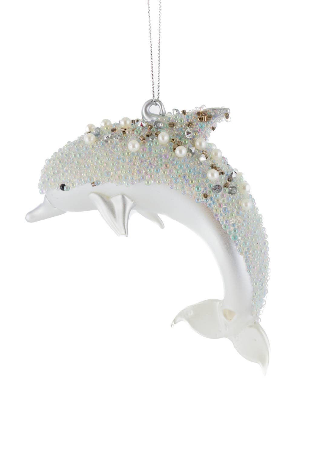 Silver/White Dolphin Ornament