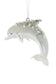 Silver/White Dolphin Ornament