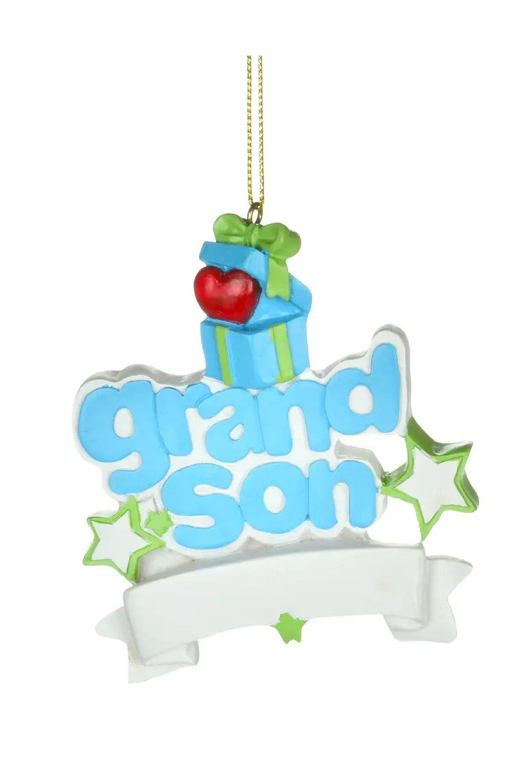 3.5" Grandson & Granddaughter Ornament