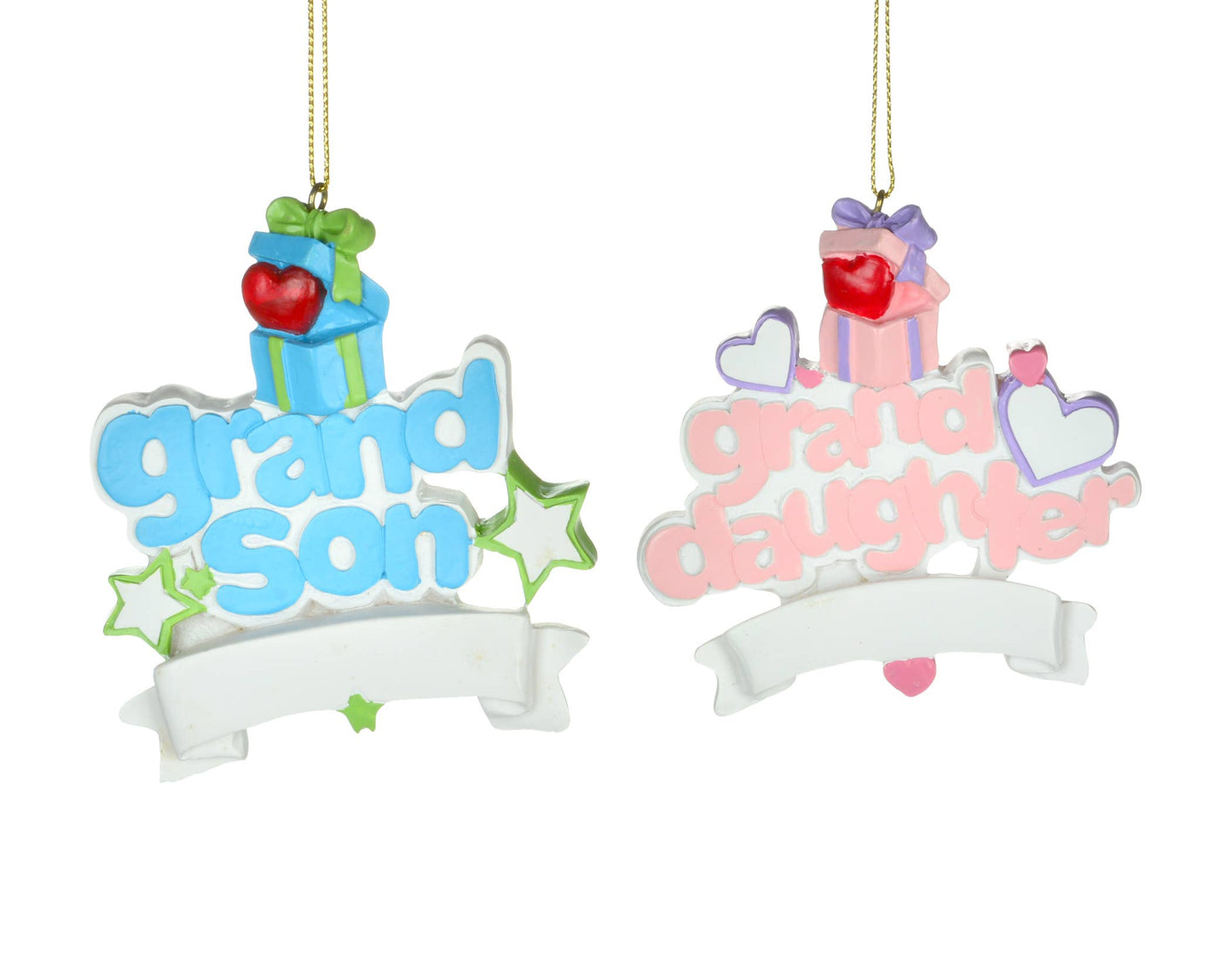 3.5" Grandson & Granddaughter Ornament