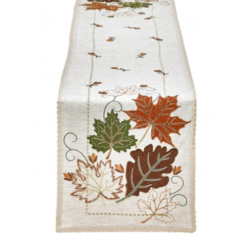 Autumn Leaves Lace Table Runner