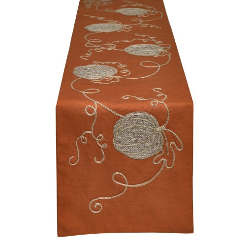 Burlap Pumpkin Table Runner