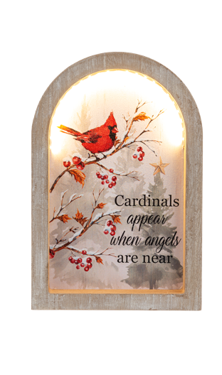 Light Up Cardinal Memorial Decor