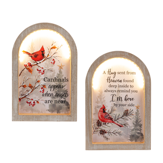 Light Up Cardinal Memorial Decor